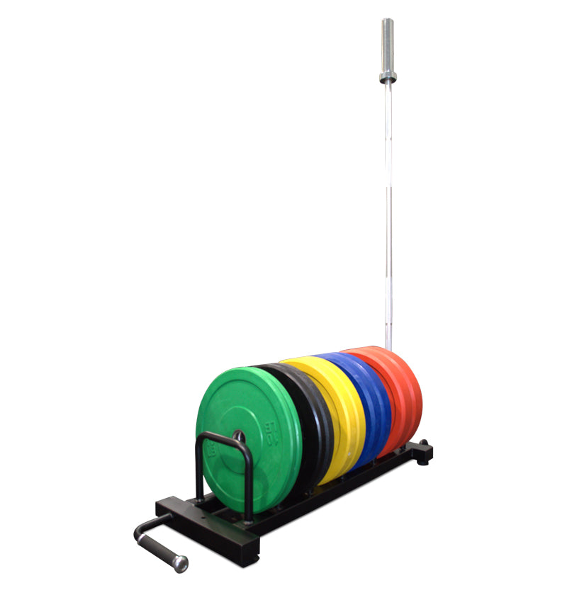 Premium Short Horizontal Bumper Plate Rack - Heavy Duty Weight Plate Storage for Home & Commercial Gyms - Perfect for CrossFit, Powerlifting & Strength Training