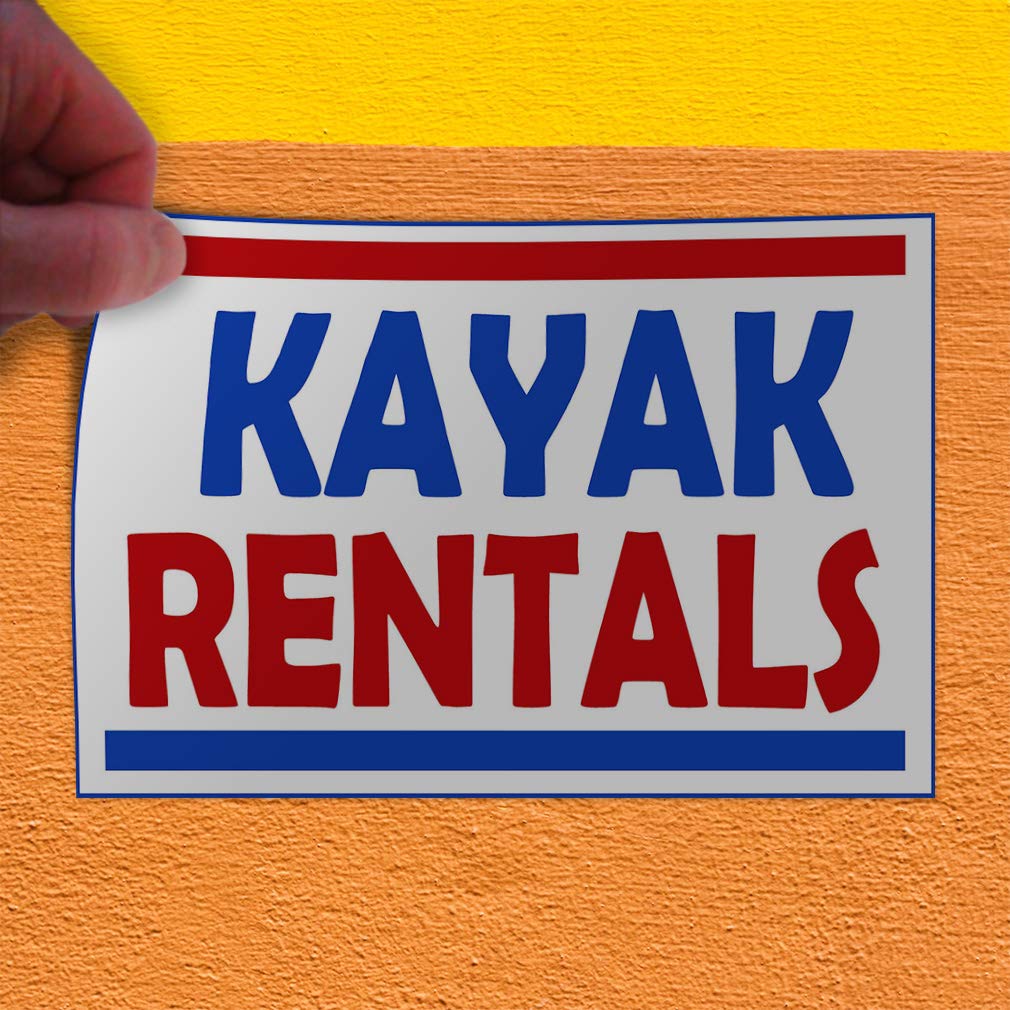 Premium Vinyl Decal Stickers - Multiple Sizes (10x7 Inches) for Kayak Rentals, Industrial Safety Signs & Labels - Red & Blue Options - Durable Waterproof Design for Outdoor Equipment, Rental Businesses & Safety Markings