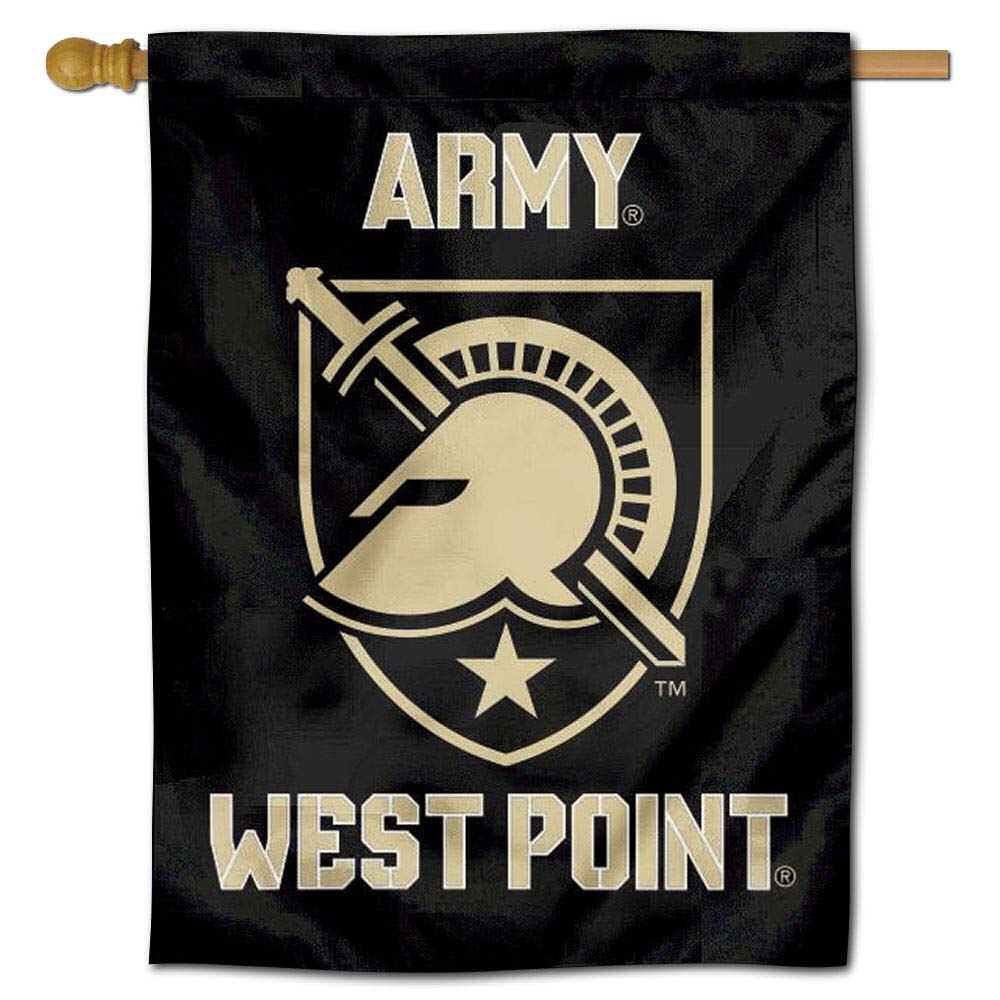 Army Black Knights Athena Shield Double Sided House Flag - College Team Spirit Outdoor Decor for Game Day, Tailgating & Home Display