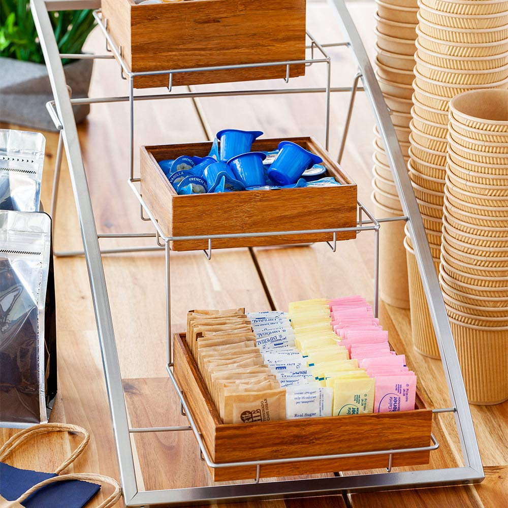 Restaurantware 3-Tier Wire Market Basket Stand - 21