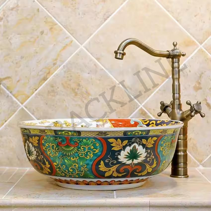 Mexican Ceramic Wash Basin - 16.5
