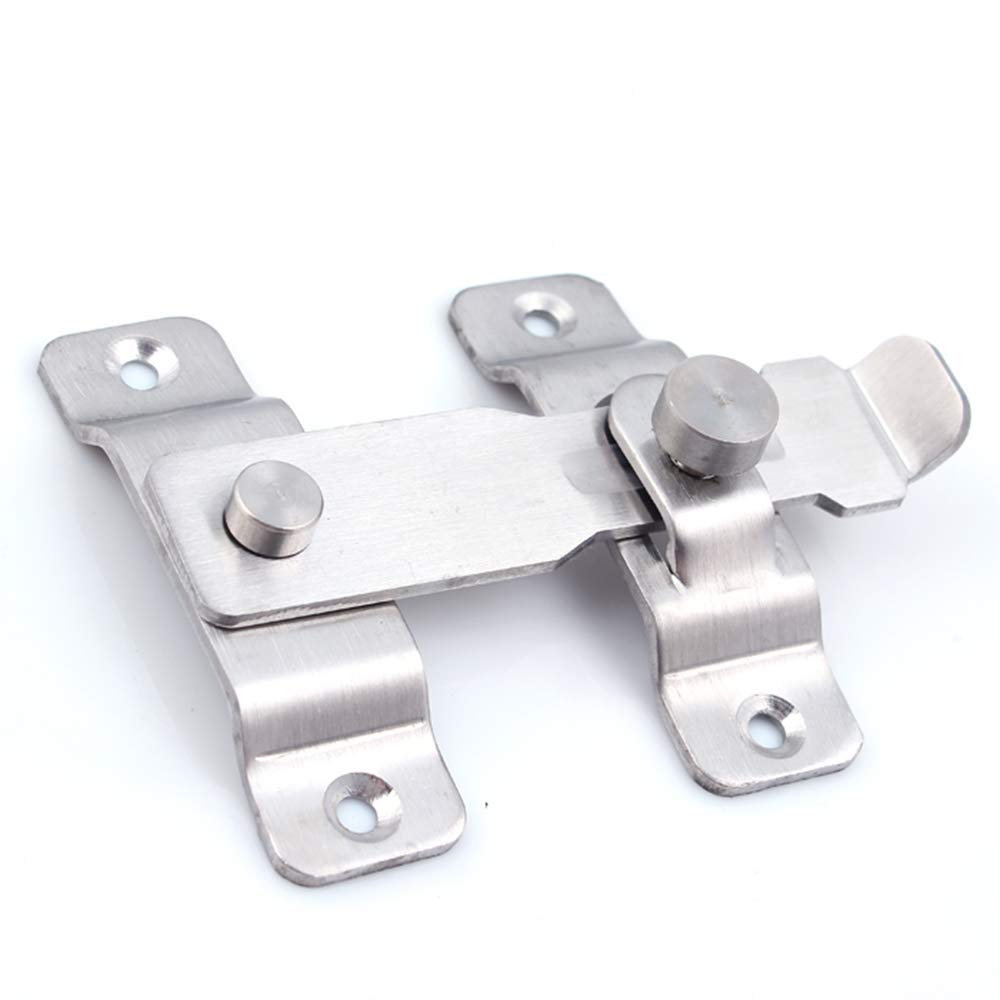 Stainless Steel Barn Door Latch Sliding Lock - Heavy Duty Hasp Lock for Barn Doors, Windows, Cabinets, Garage & Shed Gates | Secure Flip Latch with Safety Barrel Bolt | Perfect for Home Security, Farm Use & Outdoor Storage Protection