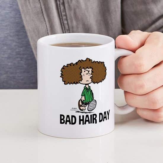 Peppermint Patty Bad Hair Day 20oz Ceramic Coffee Mug - Large 11oz (325ml) Funny Novelty Cup for Office, Home & Gifts - Perfect for Coffee, Tea & Hot Drinks