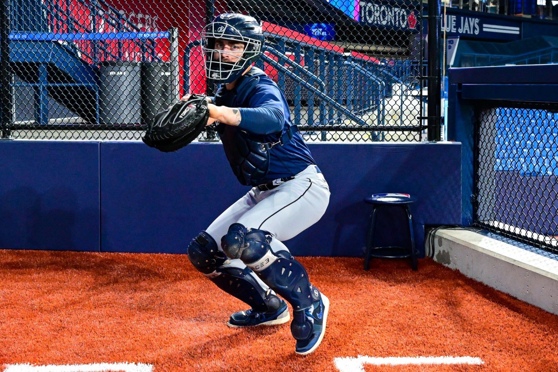 FORCE3 Defender Two-Tone Catcher Leg Guards - Baseball & Softball Protective Gear for Youth & Adults - Perfect for Games, Training & Practice