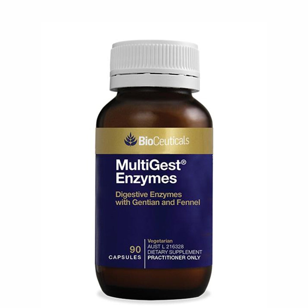 BioCeuticals MultiGest Digestive Enzymes Supplement - Supports Gut Health & Nutrient Absorption - Ideal for Bloating Relief & Meal Digestion After Eating