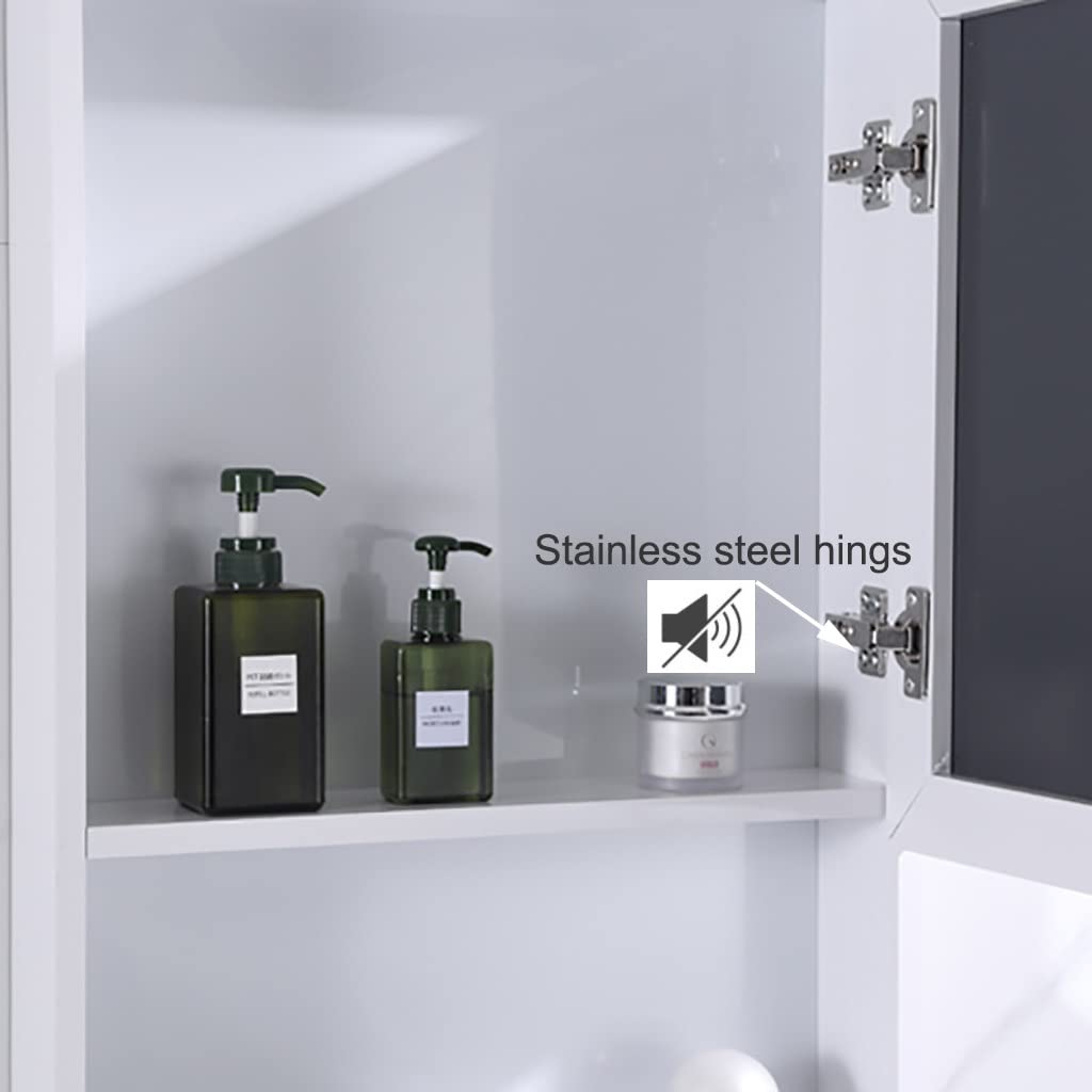 Wall Mounted Bathroom Mirror Medicine Cabinet with Shelves - 15.7x25.5 Inch Aluminum Hanging Storage - White/Red Options (Red) | Perfect for Small Bathrooms, Vanities & Modern Home Decor