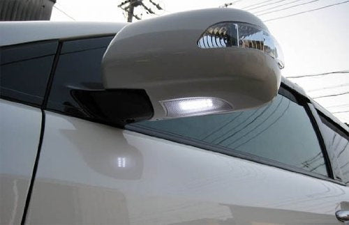 2-Pack Xenon White 168 2825 18 SMD T10 LED Bulbs - Super Bright Replacement for Under Mirror Puddle Lights - Perfect for Car Interior Lighting, Door Courtesy Lights, and Footwell Illumination