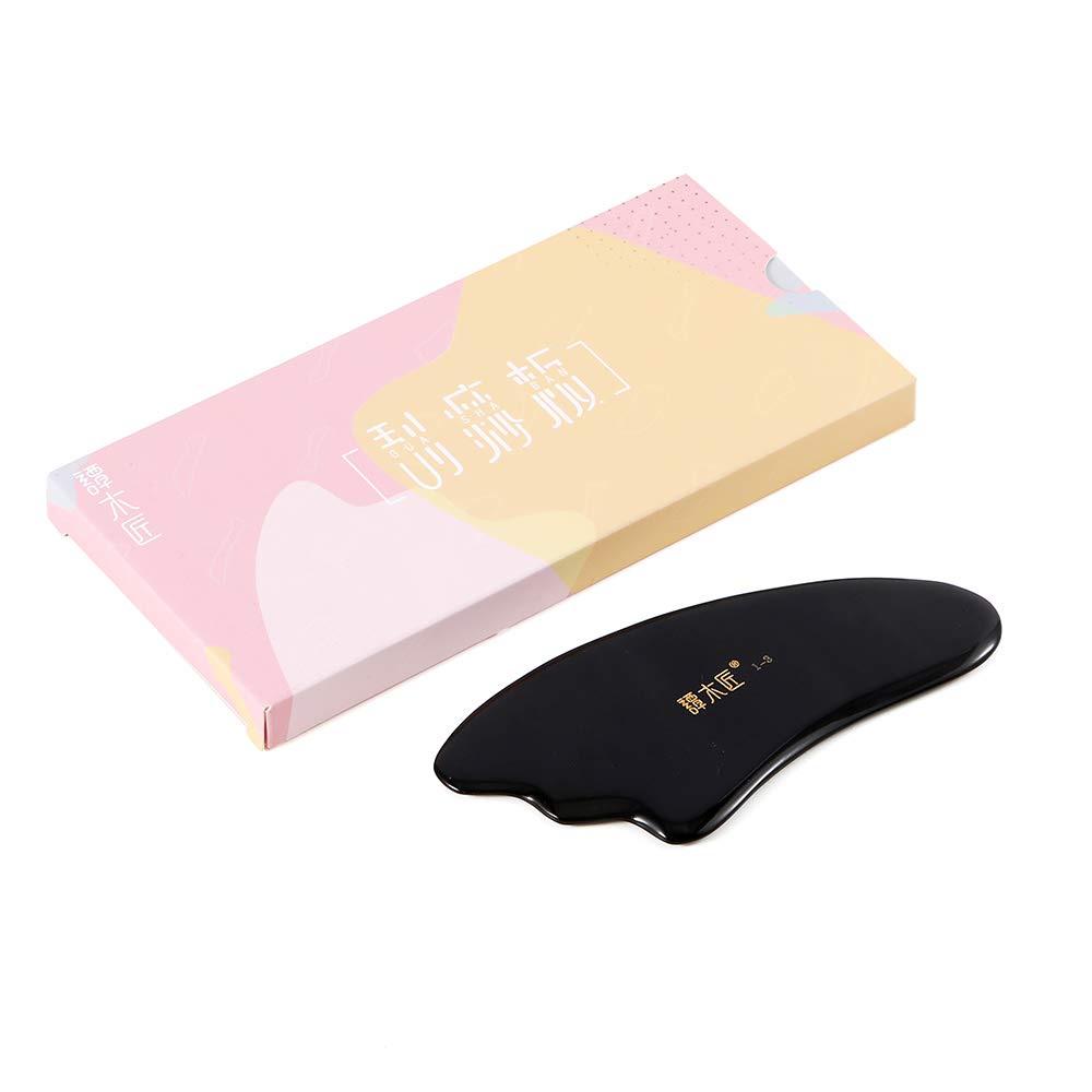 Premium Gua Sha Tool for Face, Eye, Neck & Body Massage - Natural Horn Stone for Skin Care & Lymphatic Drainage | Perfect for Home Spa, Self-Care Routine & Relaxation Therapy
