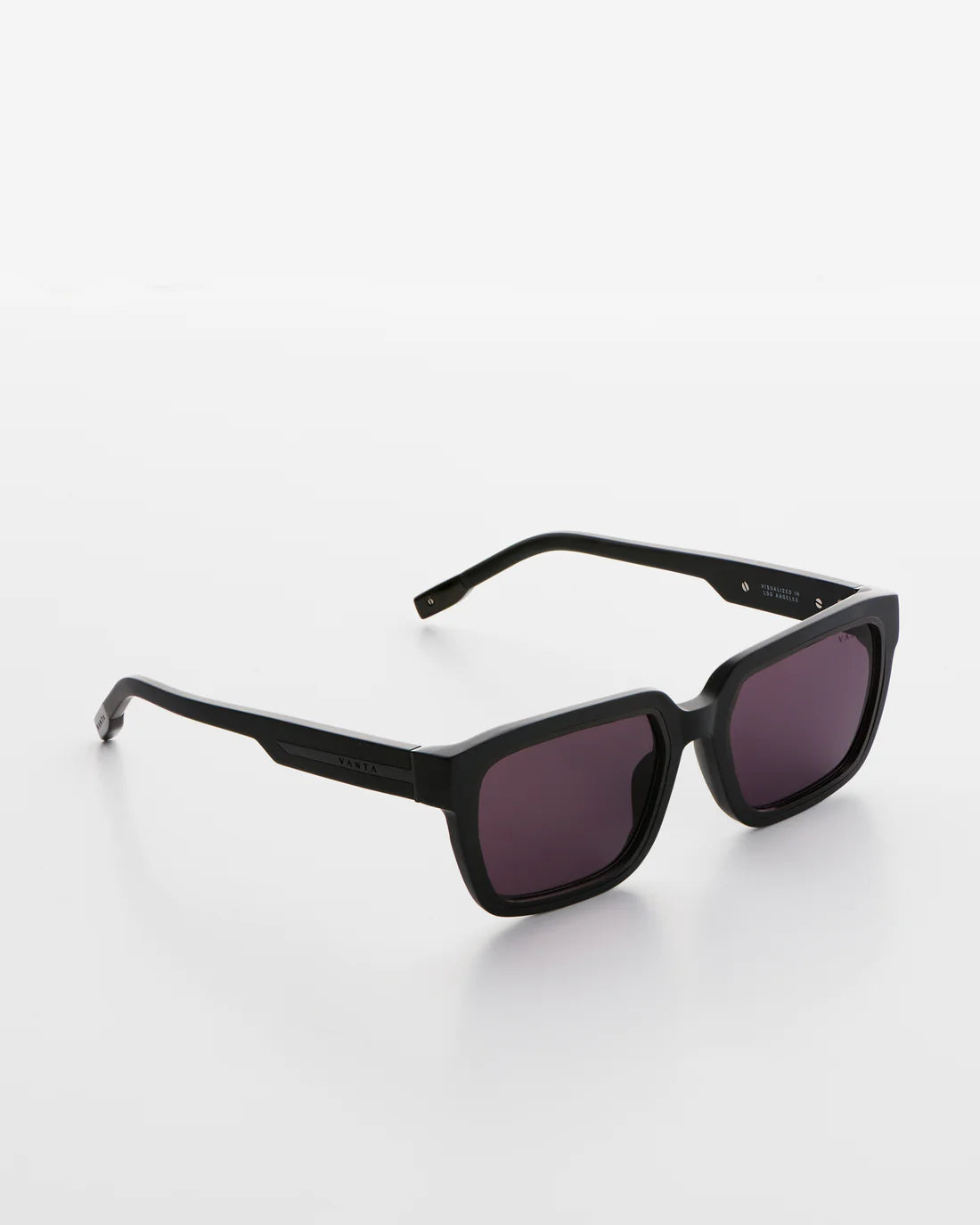 VANTA Crux Polarized Sunglasses for Men & Women - Matte Black Frame with Black Metal Temples - UV Protection, Lightweight & Stylish for Driving, Running, and Outdoor Activities