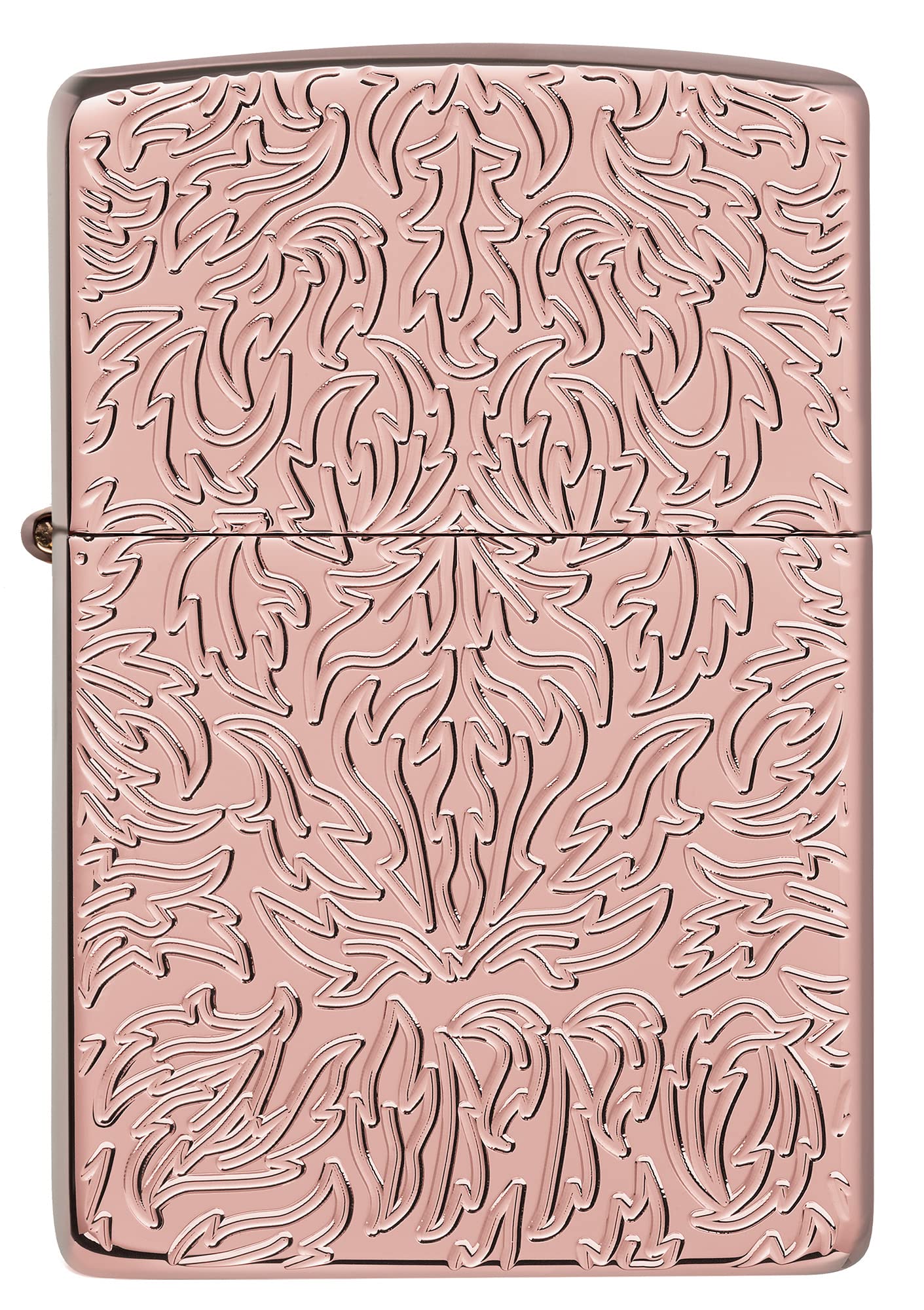 Zippo Armor Rose Gold Carved Design Windproof Pocket Lighter - Perfect for Outdoor Camping, Hiking & Everyday Carry (ECL)