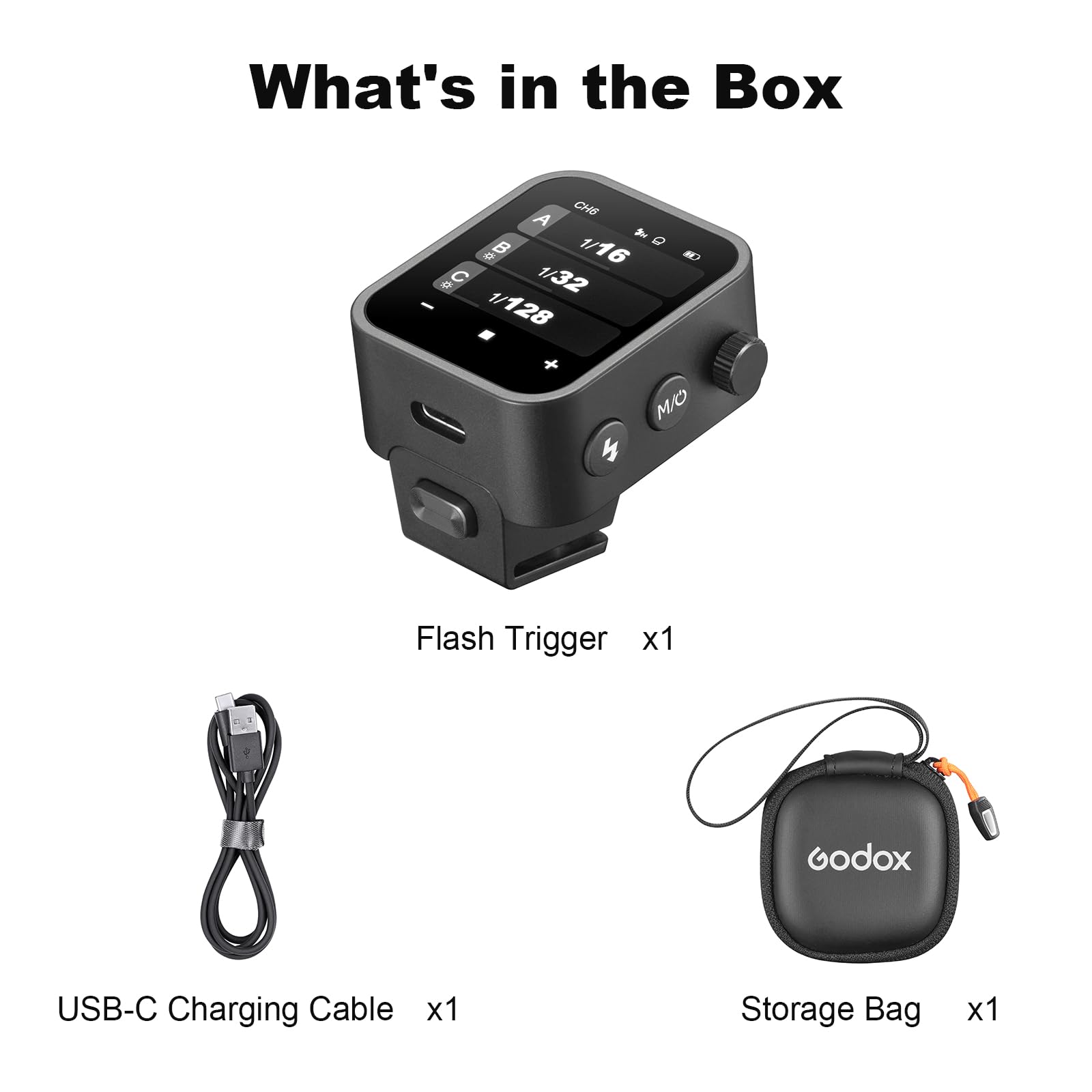 Godox X3C TTL Wireless Flash Trigger for Canon Cameras - OLED Touchscreen Transmitter with Built-in Lithium Battery & Quick Charge (Upgrade of X2T-C/Xpro-C/XProII-C) - Perfect for Studio Photography, Wedding Shoots & Outdoor Portraits