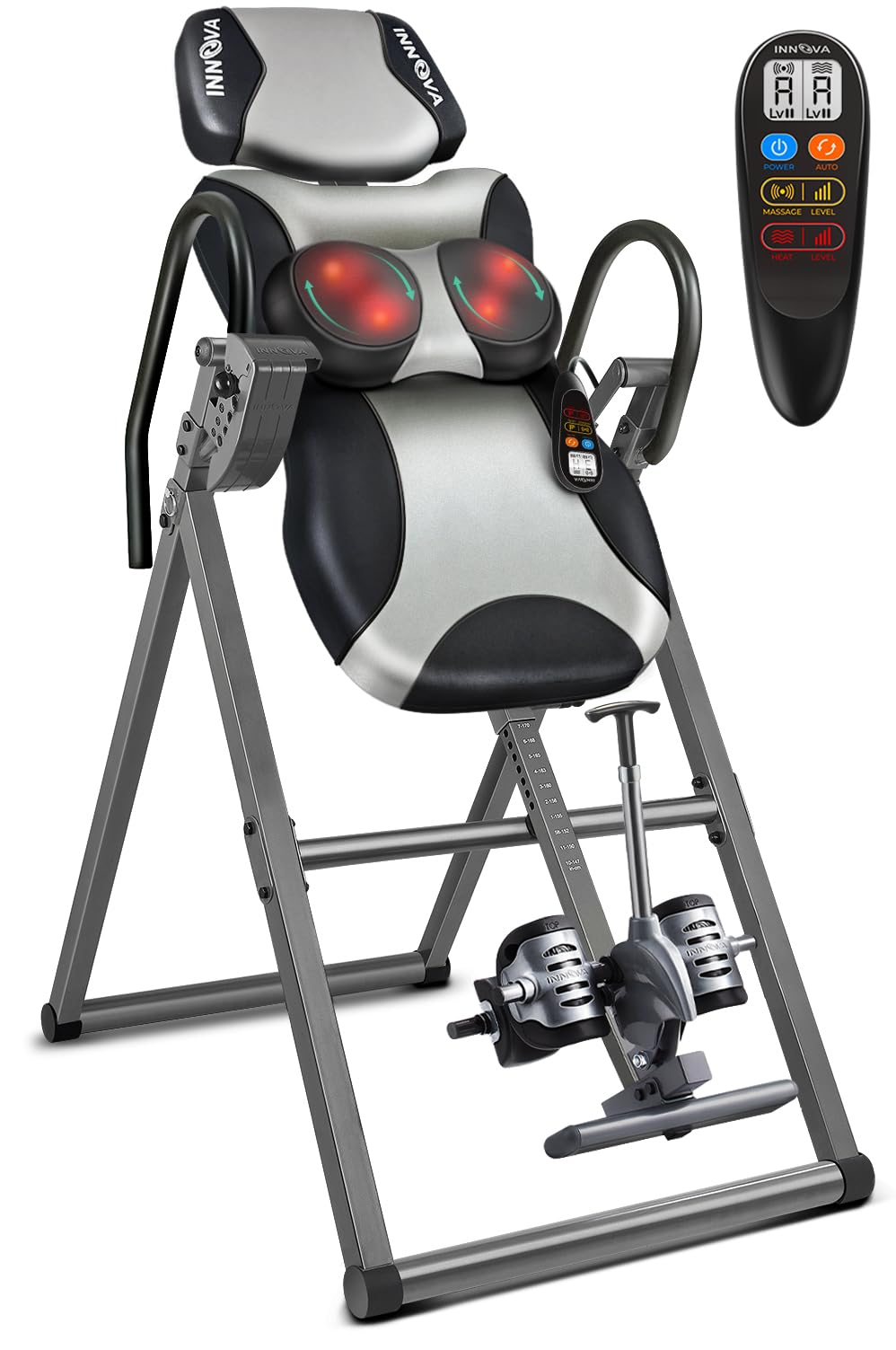 Innova ITM5000 Therapeutic Heat & Shiatsu Massage Inversion Table for Back Pain Relief - Full Body Relaxation for Home & Office Use