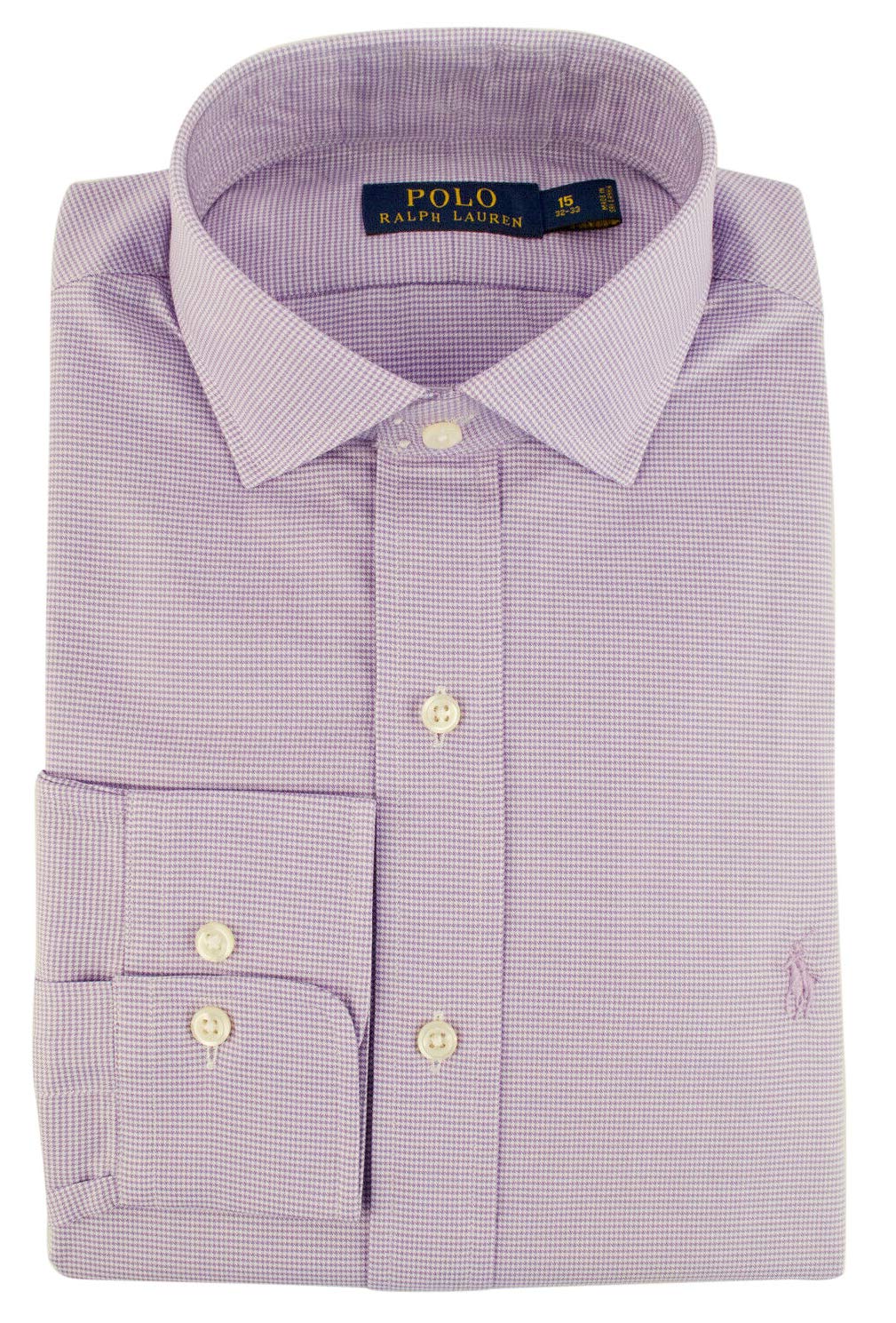 Premium Men's Classic Fit Herringbone Dress Shirt | 14.5 Neck 32/33 Sleeve | Purple & White Striped Business Formal Shirt for Office, Wedding & Special Occasions