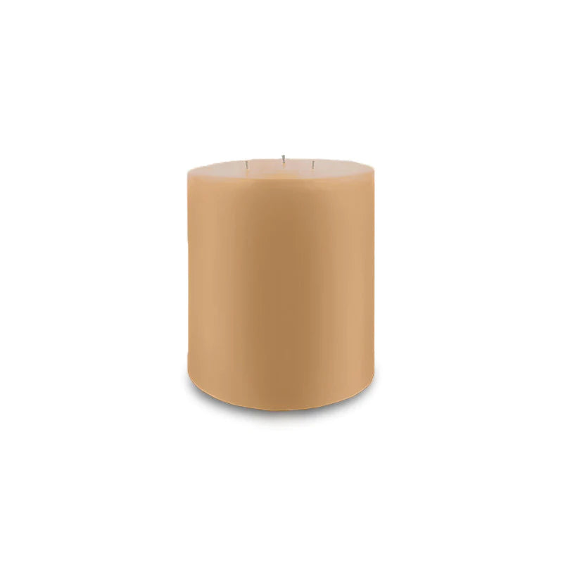 Premium Cafe Au Lait Scented 3-Wick Pillar Candle - Long Lasting Soy Wax Candle for Home, Relaxation & Romantic Ambiance