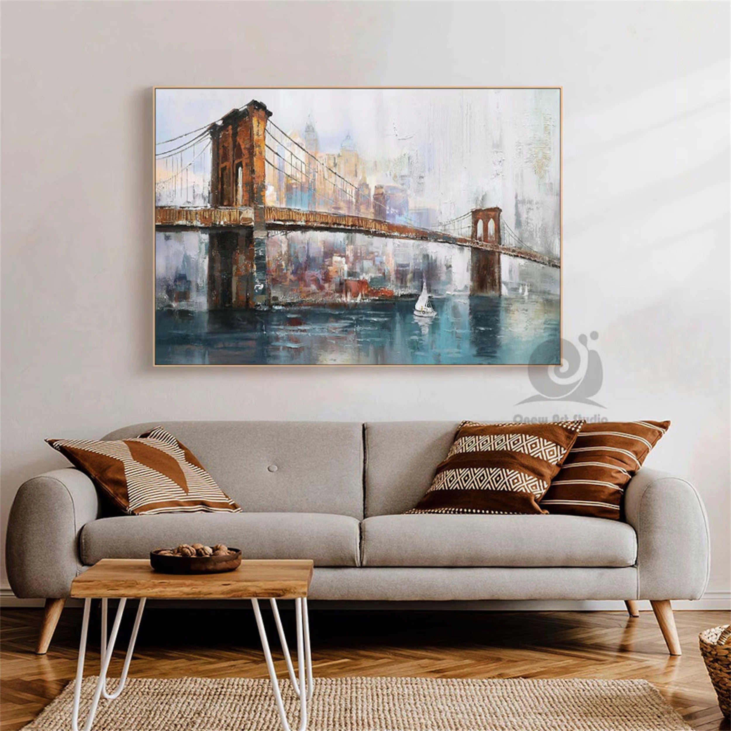 Urban Landscape Painting #UL 012 - Modern Wall Art for Home & Office Decor - Perfect for Living Room, Bedroom or Workspace