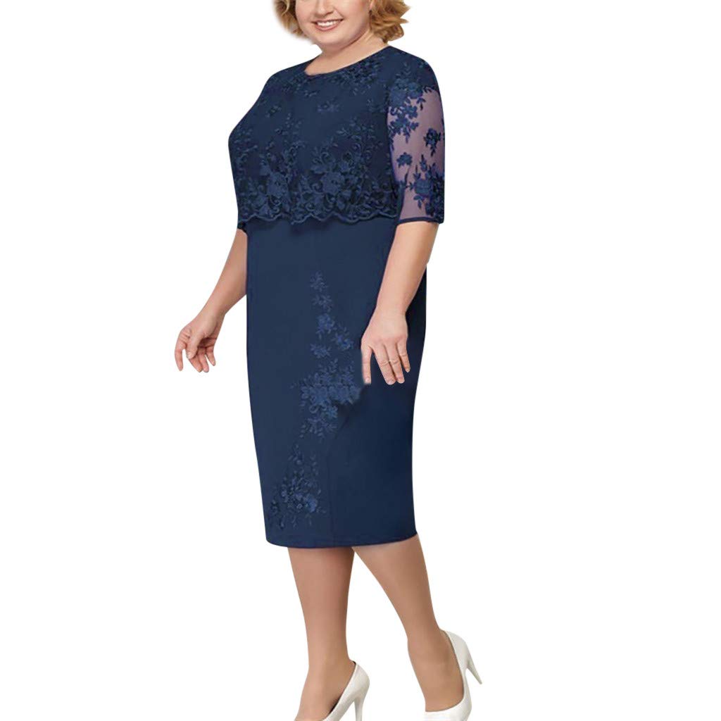Elegant Plus Size Knee-Length Lace Wedding Dress for Bride & Mother of the Bride – Formal Occasions, Church Ceremonies, Garden Weddings & Special Events