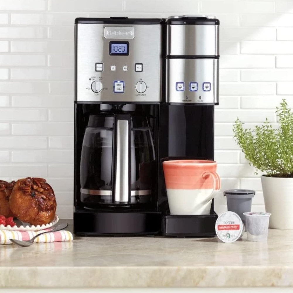 Refurbished Cuisinart Single Serve & 12-Cup Coffee Maker with Warranty - Perfect for Home, Office & Small Businesses