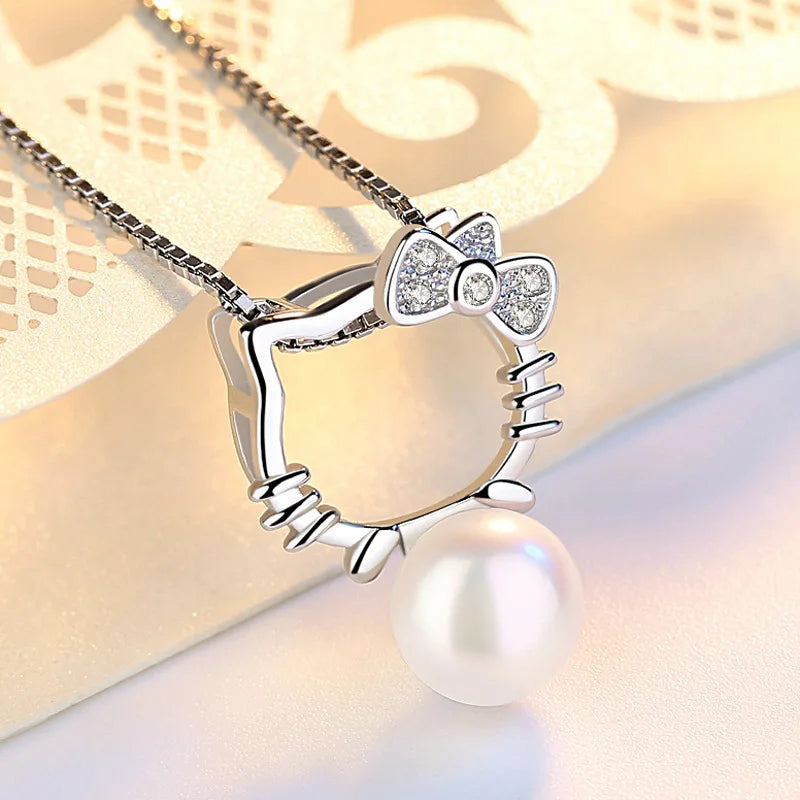Natural Freshwater Pearl Cat Collar Charm - Elegant & Durable Pet Accessory for Cats, Perfect for Special Occasions & Daily Wear