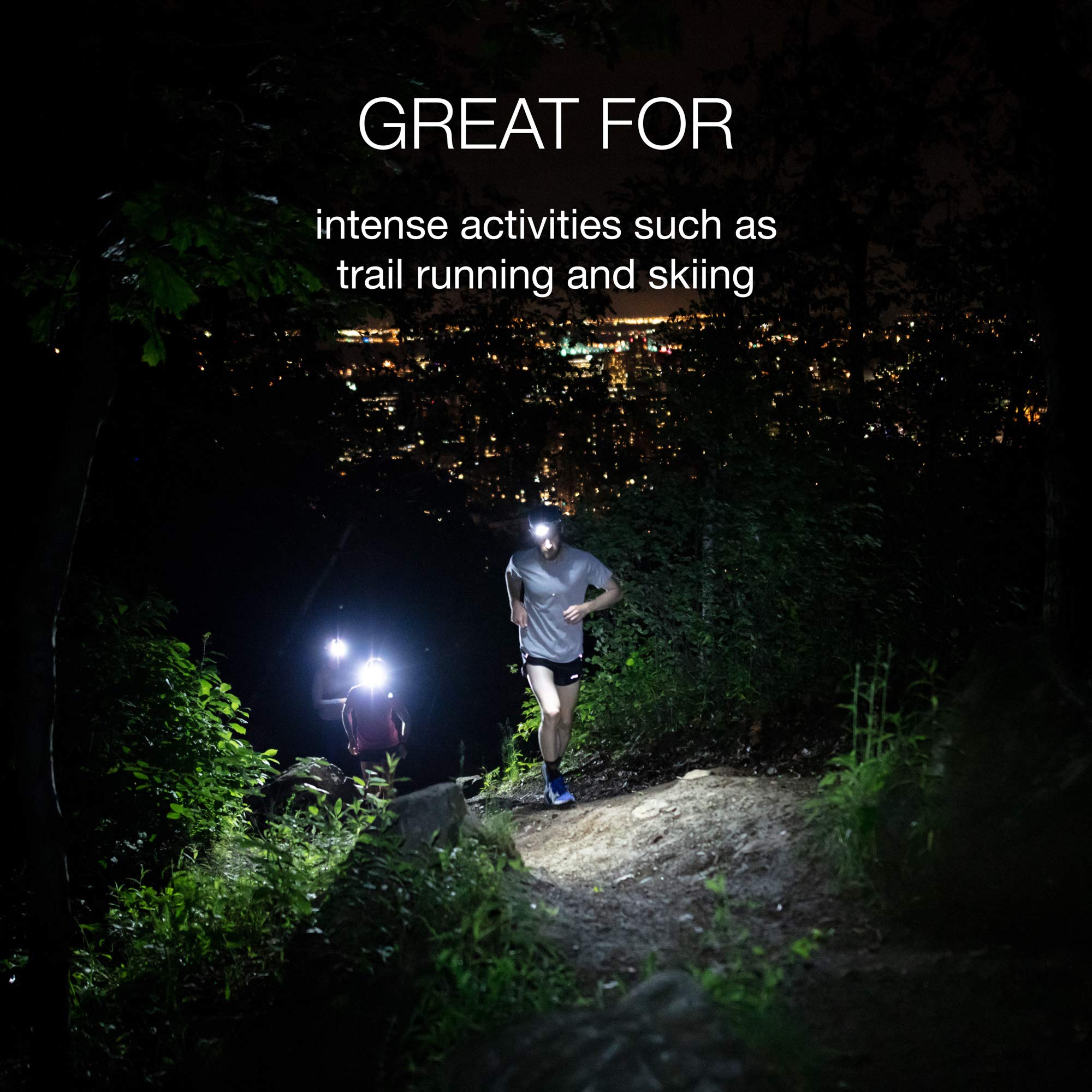 Petzl Swift RL Headlamp - Rechargeable LED Headlight for Running, Hiking & Camping - Hands-Free Lighting for Outdoor Adventures - SS20 Model