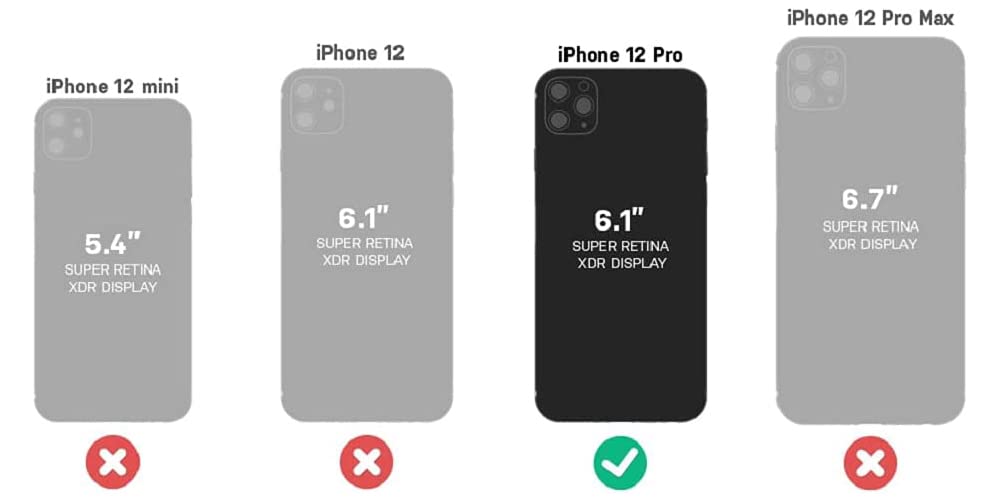 LifeProof FRE Series Waterproof iPhone 12 Pro Case - Shockproof & Drop Protection | Slim Fit Black Phone Cover for Outdoor, Swimming & Adventure Activities