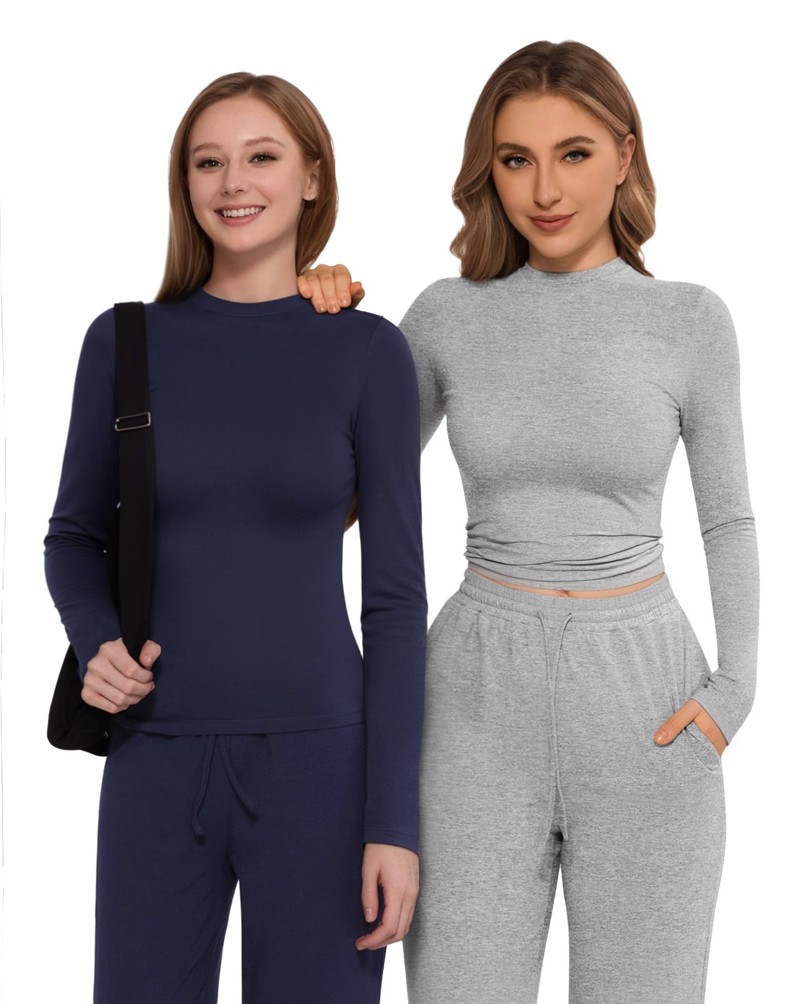 MANGOPOP Women's 2 Piece Lounge Sets - Soft Tracksuit Outfits for Fall & Winter | Cozy Sweatshirt & Jogger Pants Set | Perfect for Home, Yoga, Travel & Casual Wear