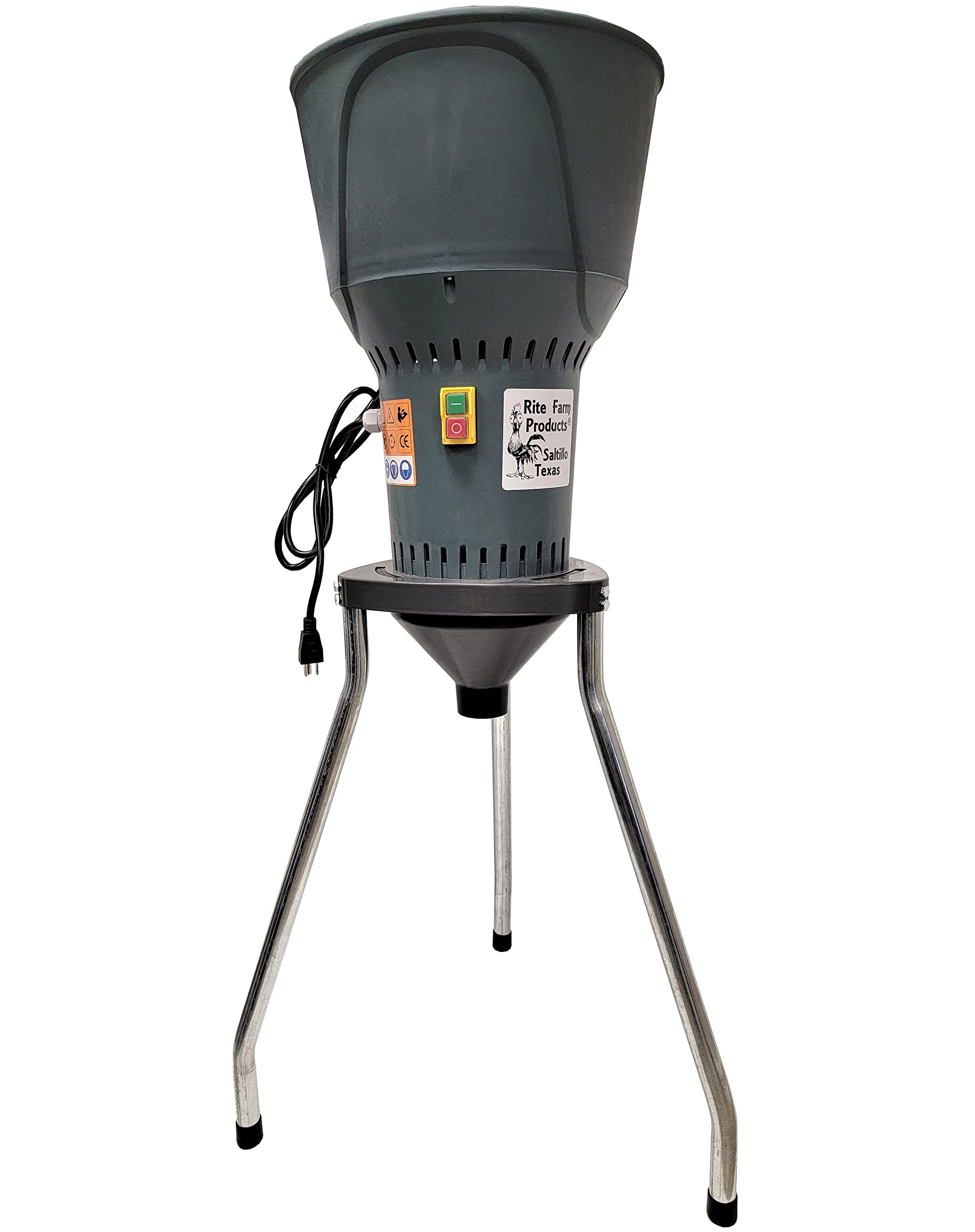 Electric Feed and Grain Grinding Mill 110V - Includes 9 Grinder Plates & Legs for Home, Farm, and Commercial Use - Perfect for Grinding Corn, Wheat, and Animal Feed