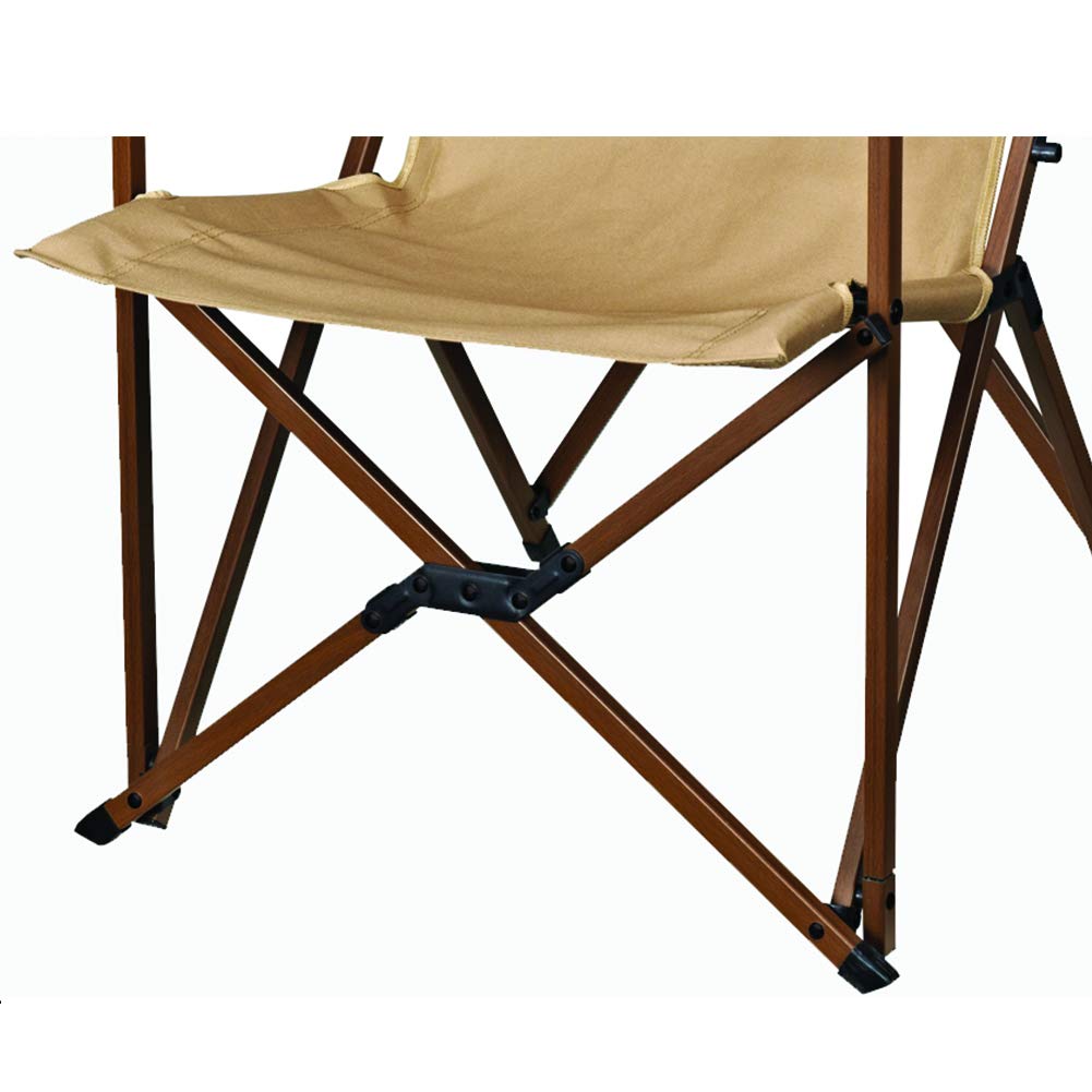 Koveaoem WS Relax Chair KECW9CA-02 - Portable & Comfortable Folding Camping Chair with Cup Holder (Dark Brown) - Perfect for Outdoor Adventures, Beach Trips, Picnics & Backyard Relaxation