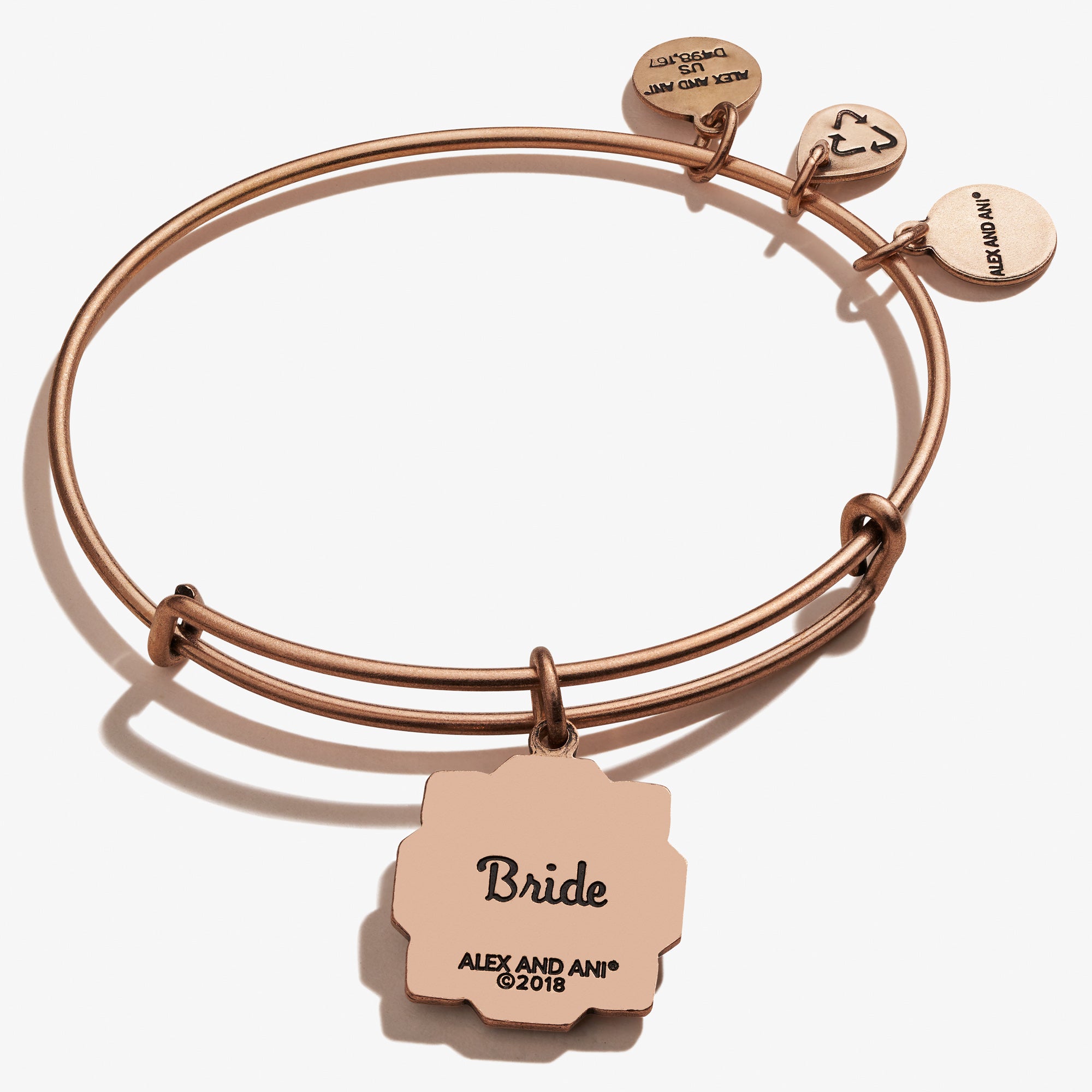 Elegant 'Happily Ever After' Bride Charm Bangle - Perfect for Weddings, Bridal Showers & Anniversary Gifts