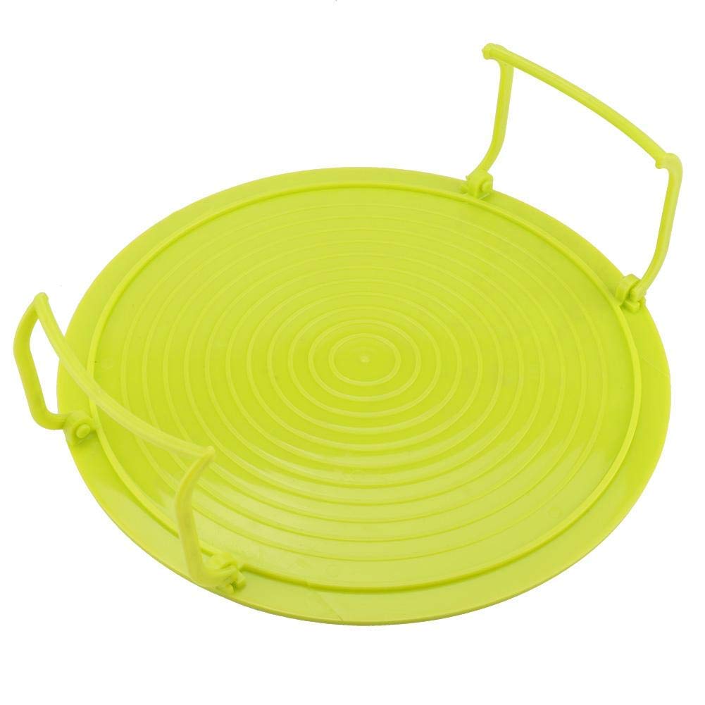 Foldable Microwave Plate Rack - Multifunctional Plastic Microwave Oven Shelf for Heating, Layered Steaming & Cooking - Green Kitchen Organizer | Perfect for Reheating Meals, Steaming Vegetables & Space-Saving Storage