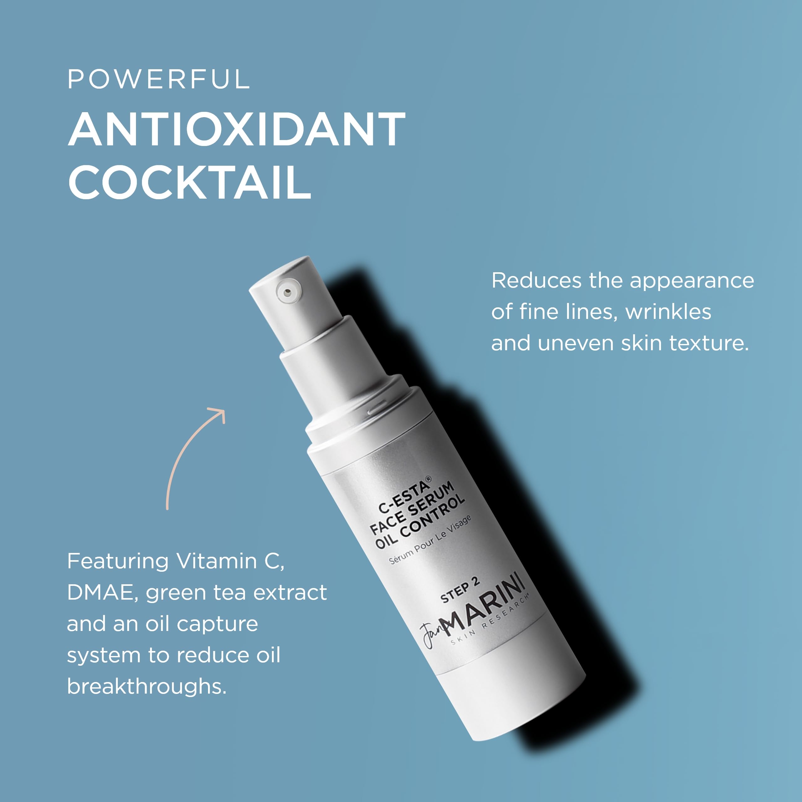 Jan Marini Skin Research C-ESTA® Serum for Oily Skin - 1 Oz Oil Control Face Serum | Reduces Shine & Minimizes Pores | Perfect for Daily Skincare Routine & Makeup Prep