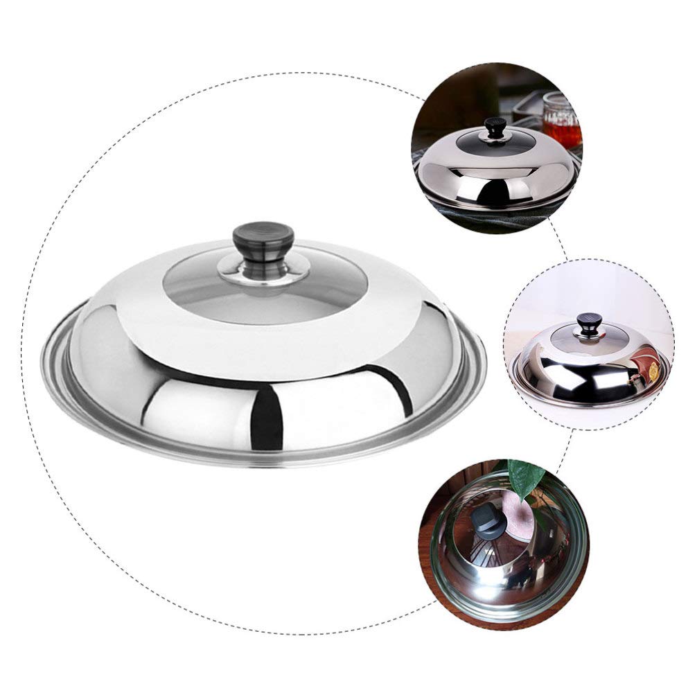 DOITOOL Heavy Duty Cast Iron Pan Cover - Heat Resistant Replacement Lid for Frying Pans, Woks & Cooking Pots - Perfect for Searing, Stir-Frying & Deep Frying in Home Kitchens