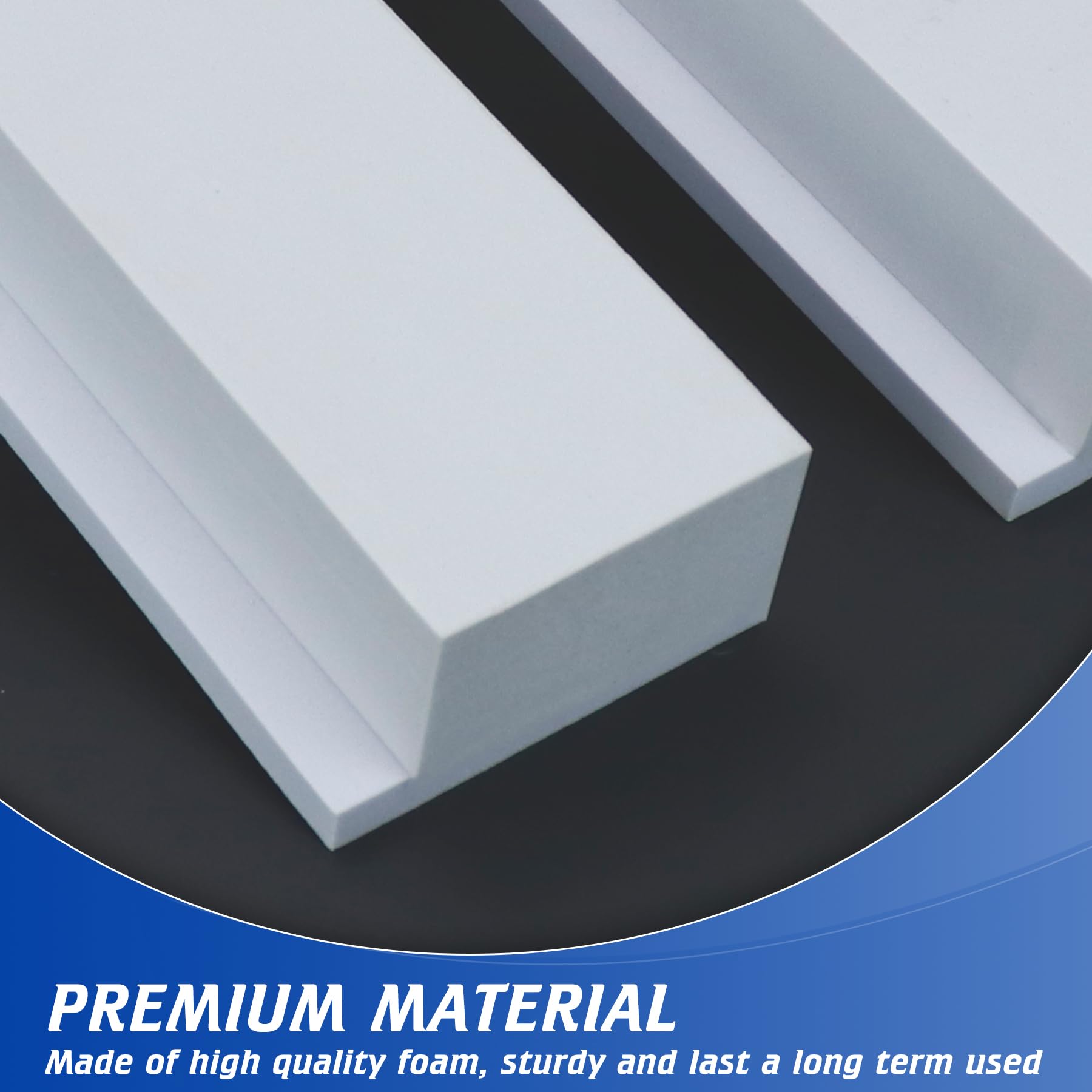 U-Shaped Window AC Foam Insulation Blocks - 2 Pack for Air Leakage Prevention with Seal Strip | Perfect for Home, Office & Apartment Cooling Efficiency
