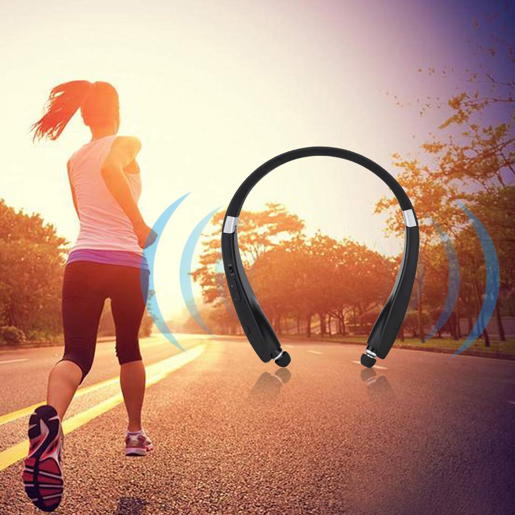 Foldable Neck Hanging Wireless Earphones SX 991 - Bluetooth Headset with Telescopic Design (Black) | Perfect for Workouts, Commuting & Hands-Free Calls