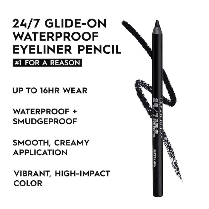 Urban Decay 24/7 Glide-On Waterproof Eyeliner Pencil - Long-Lasting, Smudge-Proof Makeup for All-Day Wear (Perfect for Parties, Work & Everyday Use)