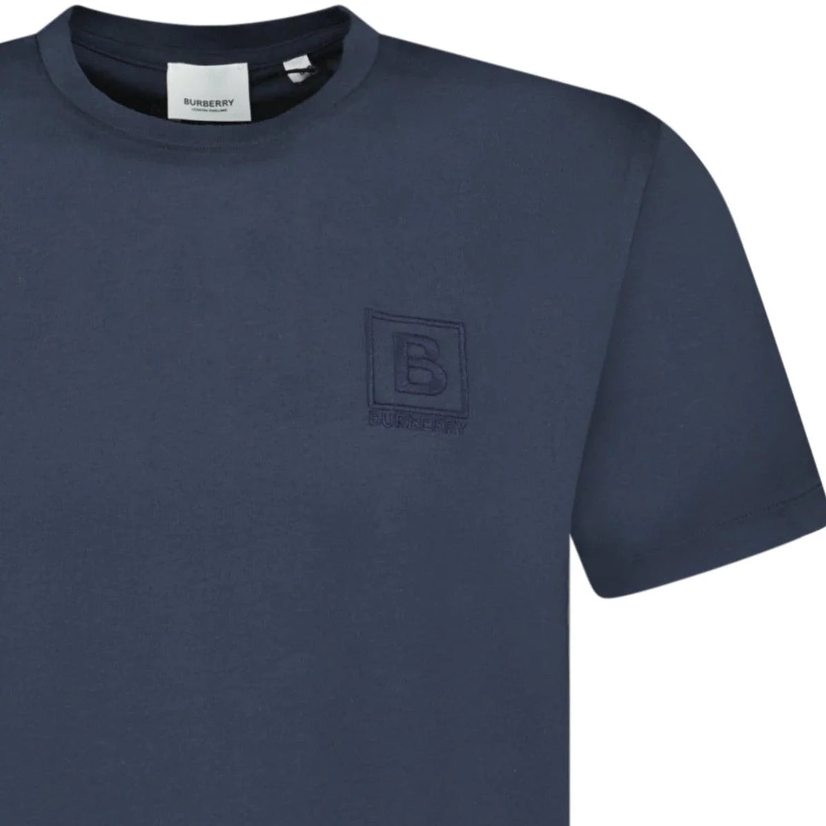 Burberry Navy Jenson Logo Cotton T-Shirt for Men - Classic Luxury Casual Wear for Everyday & Special Occasions