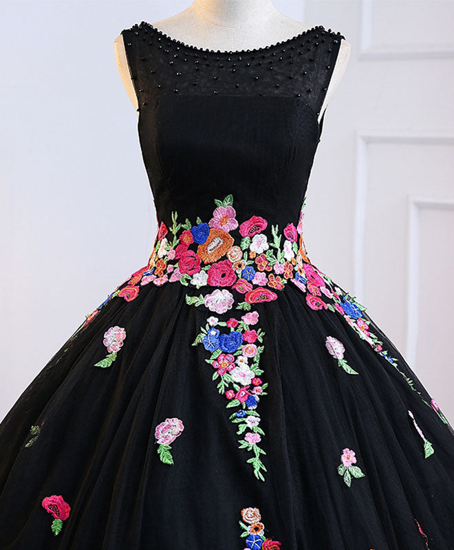 Elegant Black Tulle Long Prom Gown - Formal Evening Dress for Women | Perfect for Prom Night, Homecoming, Wedding & Special Occasions