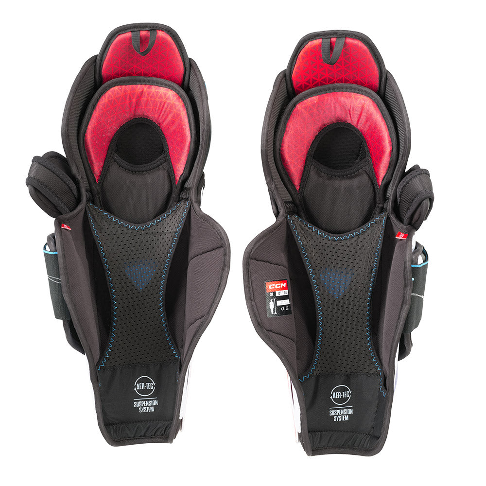 CCM Jetspeed FT6 Senior Ice Hockey Shin Guards - Protective Gear for Hockey Players - Perfect for Games, Practices & Training