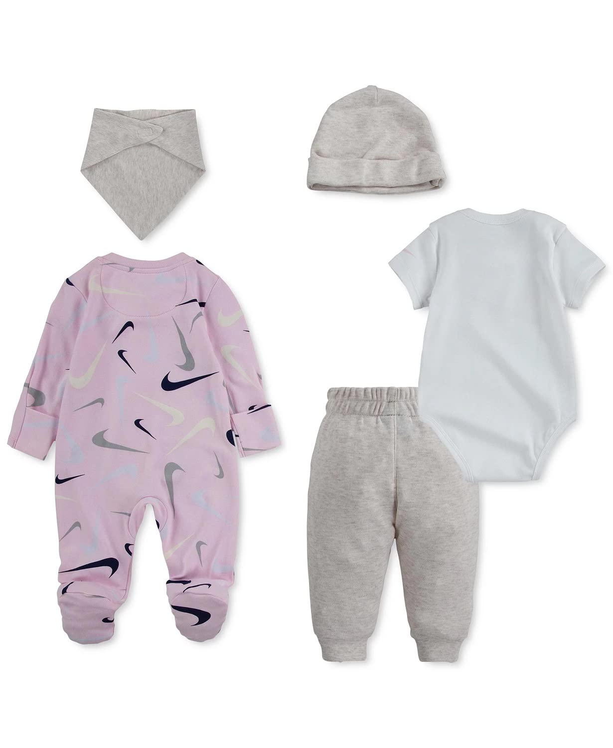 Nike Baby Girl Swooshfetti Parade 5-Piece Outfit Set - Cute Matching Clothes for Toddlers & Infants - Perfect for Parties, Playdates & Photo Shoots