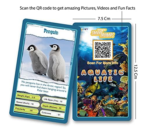 Smart Trump Cards Game Set - Predators & Aquatic Life Combo | Fun Educational Card Game for Kids & Adults | Perfect for Family Game Nights & Classroom Learning
