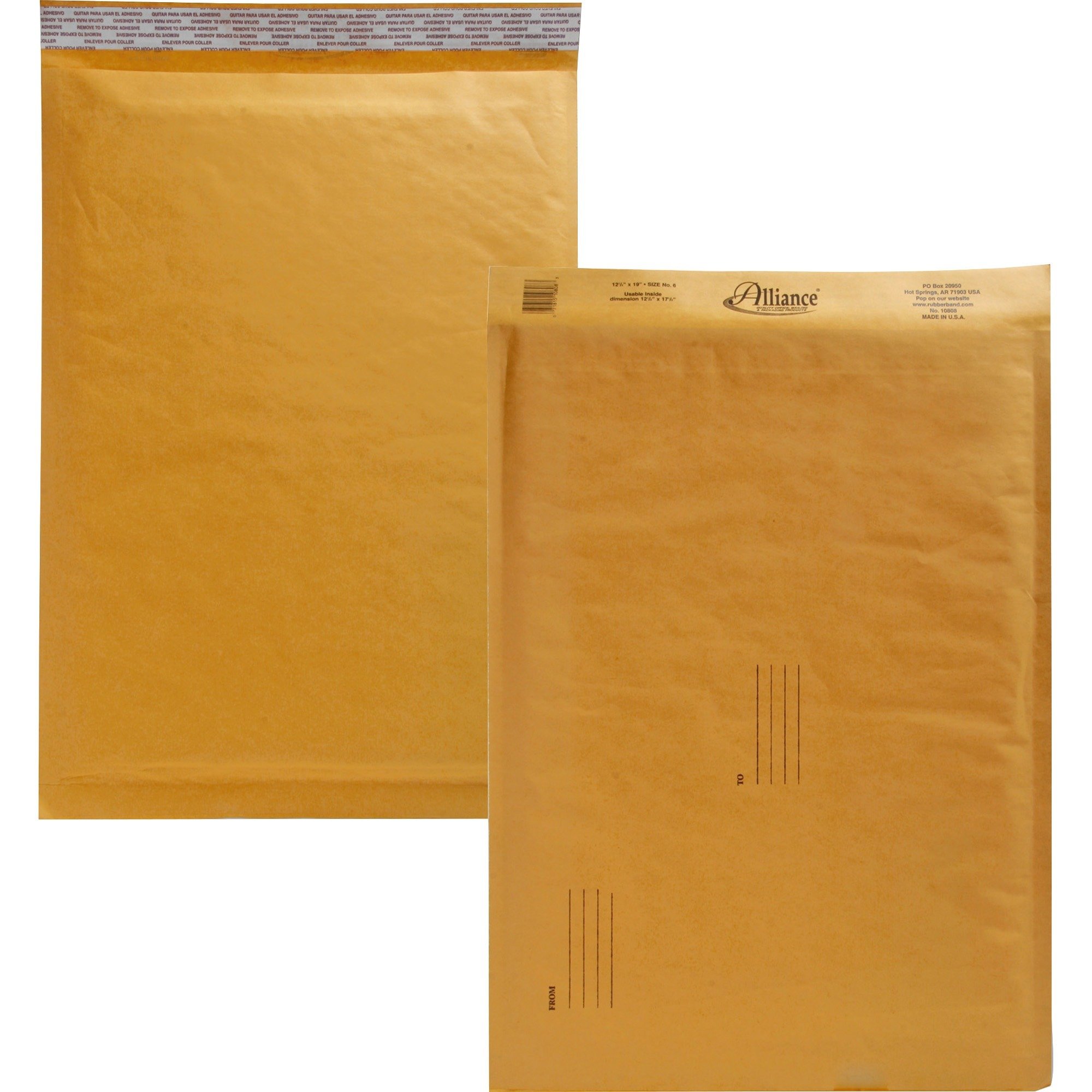 Alliance 10808 No. 6 Bubble Cushioned Envelopes 12.5