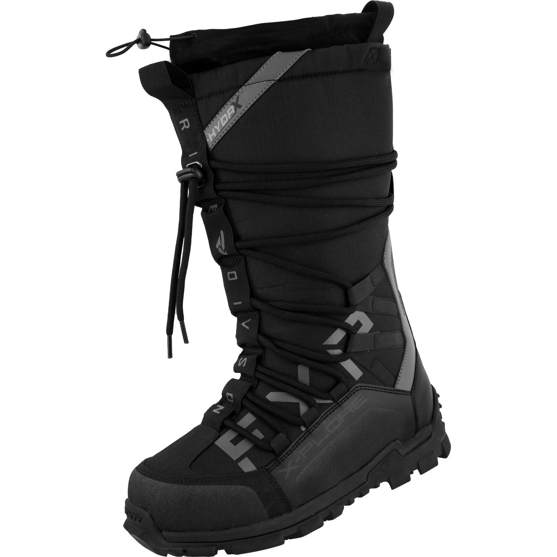 FXR X-Plore Boot 2025 - Black Ops Snowmobile Boots for Men & Women (Size M8/W10) - Waterproof & Insulated for Winter Riding, Hunting & Outdoor Adventures
