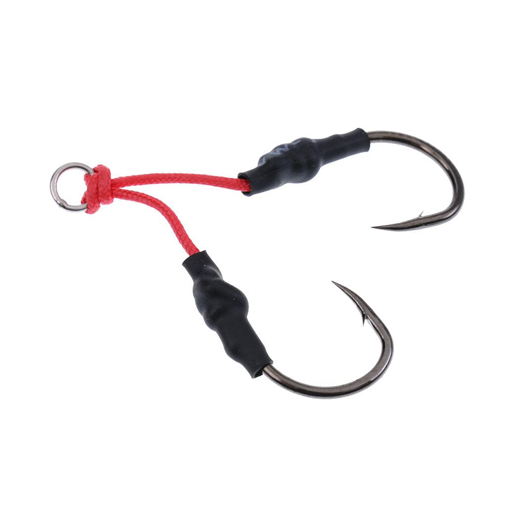 Milageto Jig Hooks - Sharp Barbed Fishing Hooks for Saltwater & Freshwater - Perfect for Bass, Trout, and Saltwater Game Fish - Ideal for Deep Sea Fishing, Trolling, and Ice Fishing