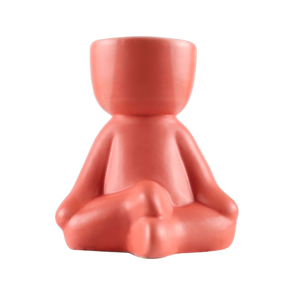 URMAGIC Succulent Plant Pots - Creative Ceramic Human-Shaped Planters for Succulents, Cute Flower Pots for Home, Garden, Office & Desktop Decor | Perfect for Indoor Plants, Gifts & Small Space Decorations