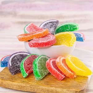 Wockenfuss Candies Fruit Slices - 1 Pound Bag of Assorted Fruit Flavored Candy - Perfect for Parties, Gifts & Snacking