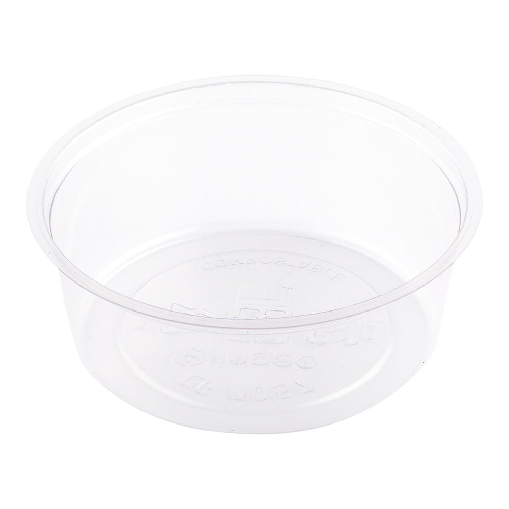 Basic Nature 2 oz Clear PLA Compostable Plastic Portion Cups - 2 3/4 x 2 3/4 x 1 Inch - Pack of 2000 | Perfect for Food Sampling, Meal Prep, and Party Serving
