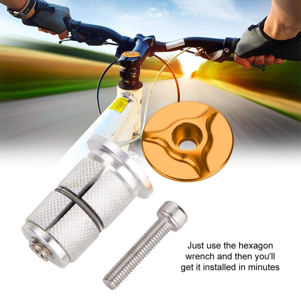 Keenso Bike Stem Headset - Lightweight Aluminum Alloy 1/1.25 Inch Fork Expander Top Cap for Road & Mountain Bikes | Perfect for Cycling, Commuting & Bike Upgrades