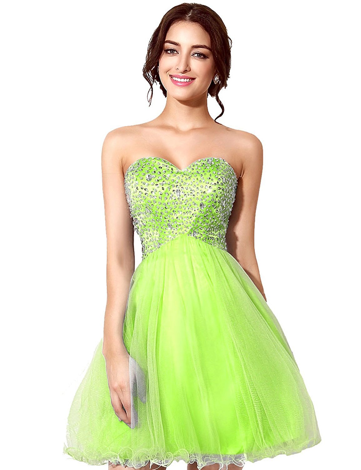 Sarahbridal Women's Sparkly Sequin Tulle Short Homecoming Dress Prom Gown SD034 - Perfect for Party, Dance, Wedding Guest & Special Occasions