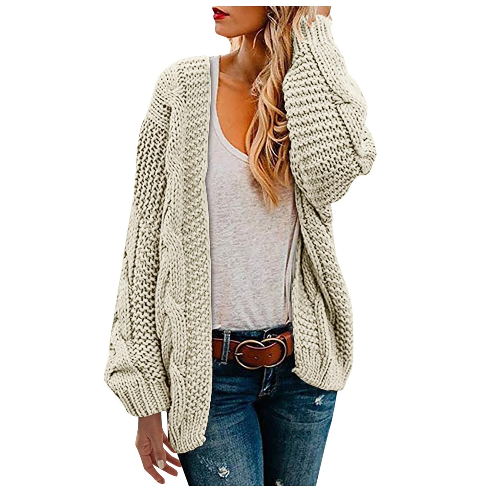 Women's Oversized Lightweight Knit Cardigan - Loose Solid Casual Coat for Women | Perfect for Layering, Fall & Winter Outfits, and Cozy Home Wear