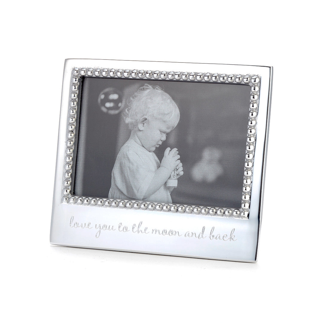 Love You to the Moon and Back Frame - 4x6 Photo Display for Nursery, Kids Room & Baby Shower Gifts - Perfect Wall Decor for Parents & Grandparents