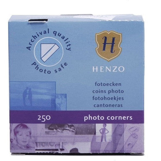 Henzo Transparent Photo Corners - 250 Pack | Secure & Organize Photos in Albums, Scrapbooks & Frames